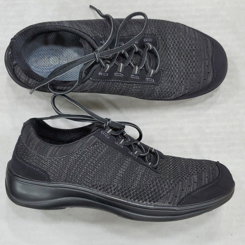 Orthofeet Black Women's Sneakers. Size 8 very good condition
